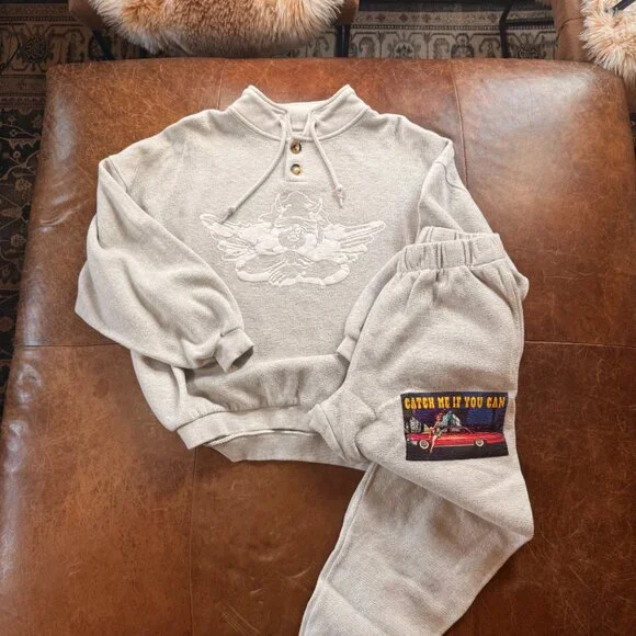 Boys Lie Catch Me If You Can Sweat Set sz Small - Picture 7 of 8